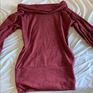 Off the shoulder sweater dress